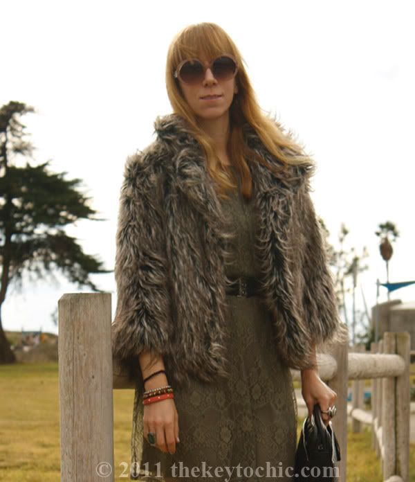 shaggy faux fur jacket, L.A. fashion blogger