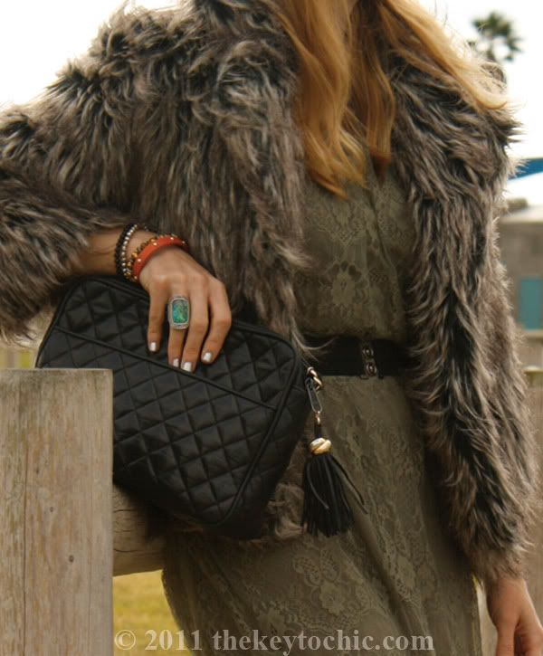 shaggy faux fur jacket, L.A. fashion blogger
