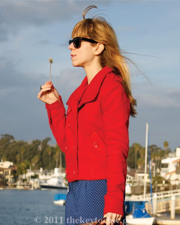 H&M polka dot shorts, Los Angeles fashion blog