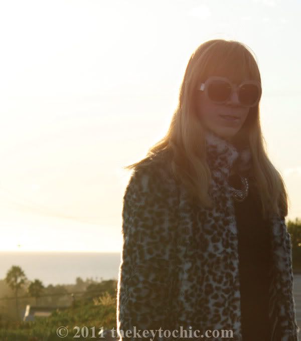 H&M leopard faux fur coat