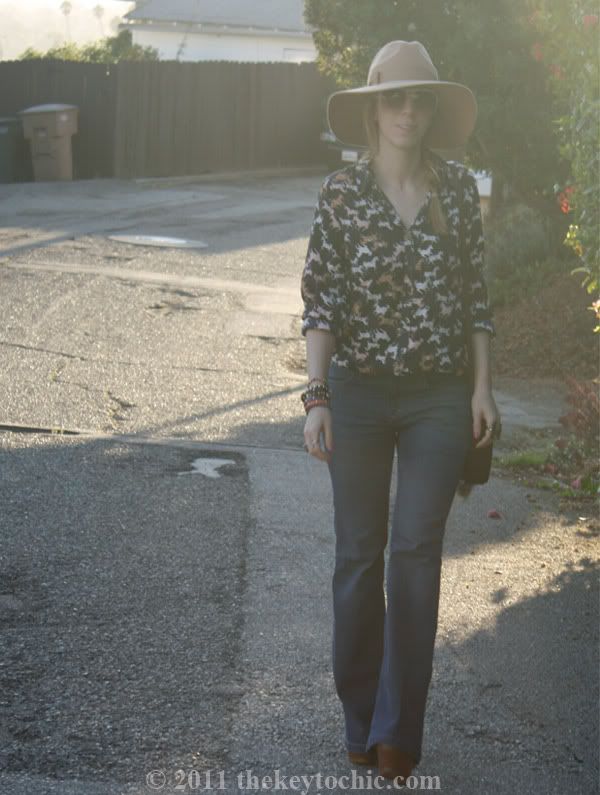 H&M horse print shirt, H&M fox handbag, California fashion blog