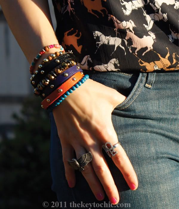 H&M horse print shirt, H&M fox handbag, California fashion blog