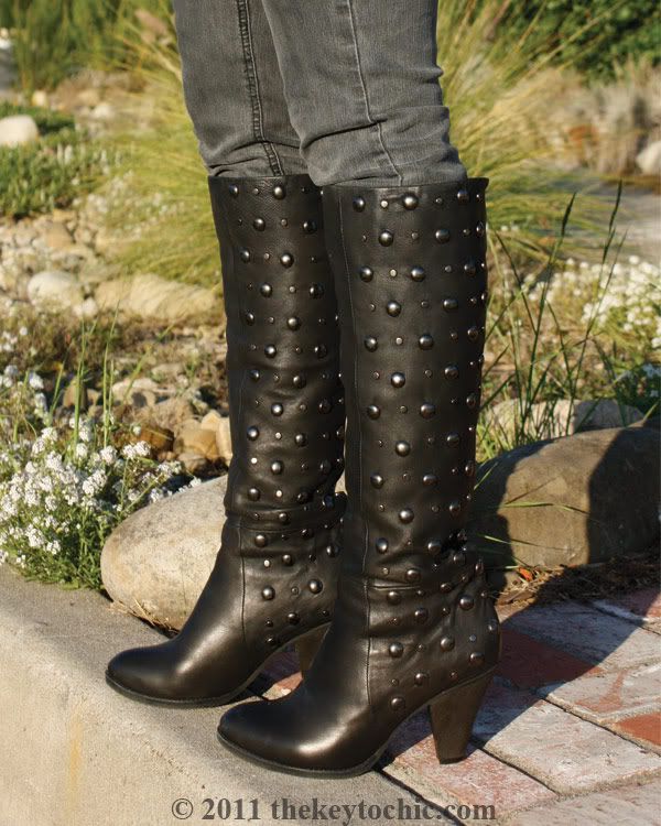McQ for Target leather moto vest, denim moto jacket, Jeffrey Campbell studded boots, Los Angeles fashion blogger