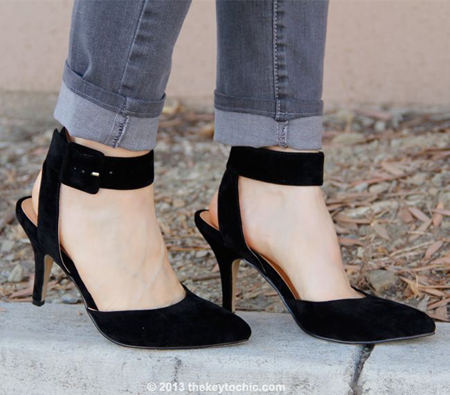 Luichiny Law Rence ankle strap heels in black