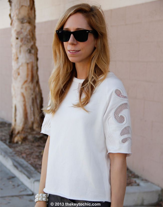 embellished sweatshirt from Crossroads Trading, luxe sweatshirt fashion trend fall 2013