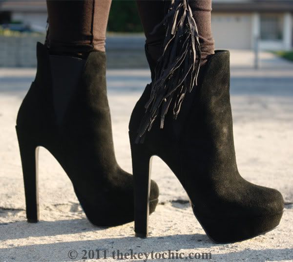 Asos fringe leggings, Bakers Susie boots, Los Angeles fashion blog