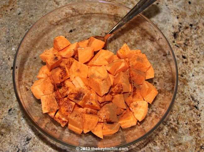 diced and peeled Sweet Potato