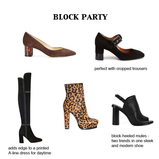 Block Heel Shoe Trend 2016