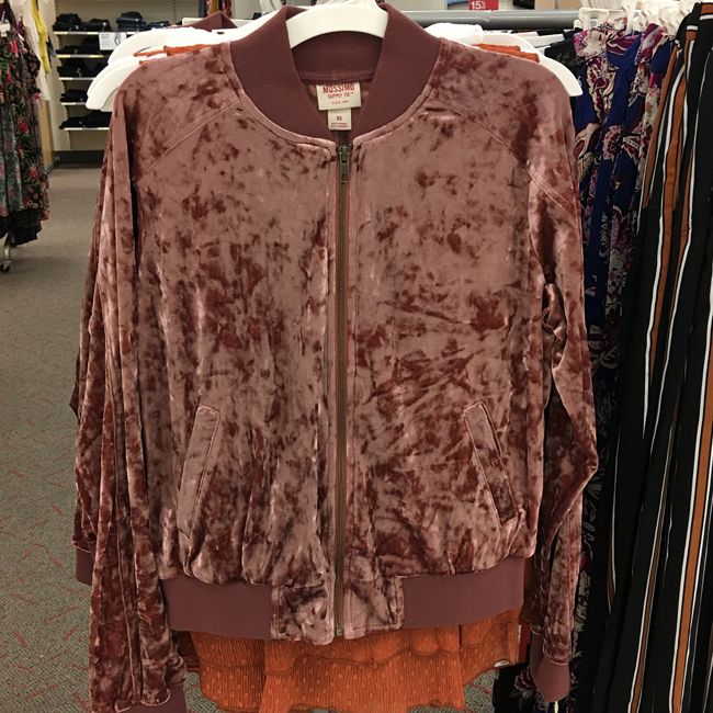 Mossimo velvet bomber jacket