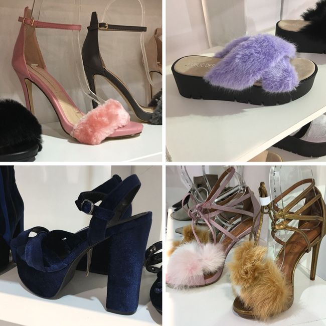 fur and velvet shoe trend 2017