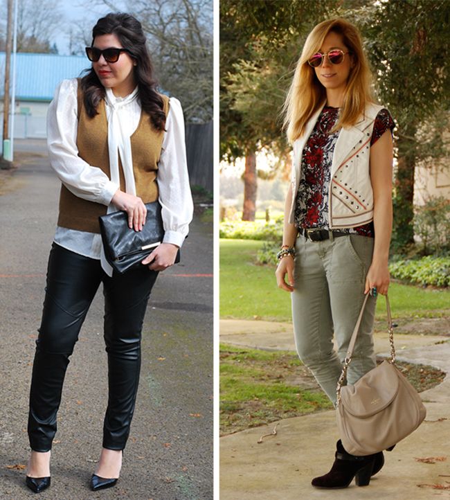 fashion bloggers wearing faux leather