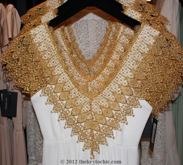 Odylyne crochet V-neck dress