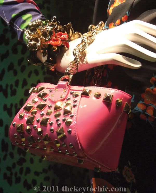 Versace for H&M studded pink handbag