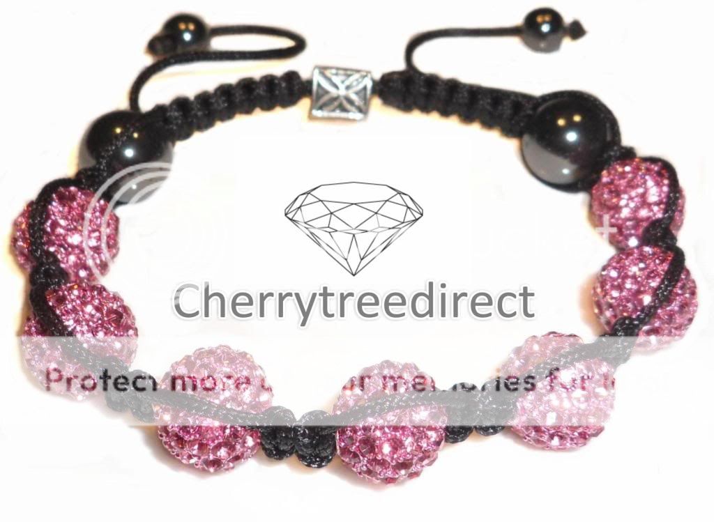 GENUINE REAL SHAMBALLA BRACELET BLACK  TRESOR  DISCO BALL UK 