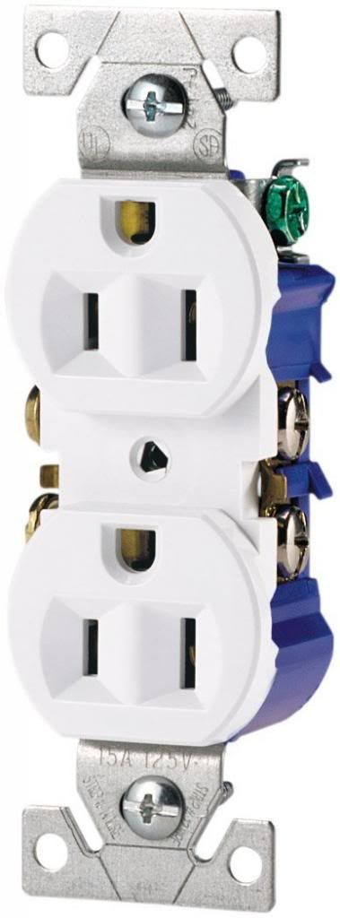 New Cooper Wiring Devices 270W-SP-L Duplex Receptacle with 15-Amp, 125v ...