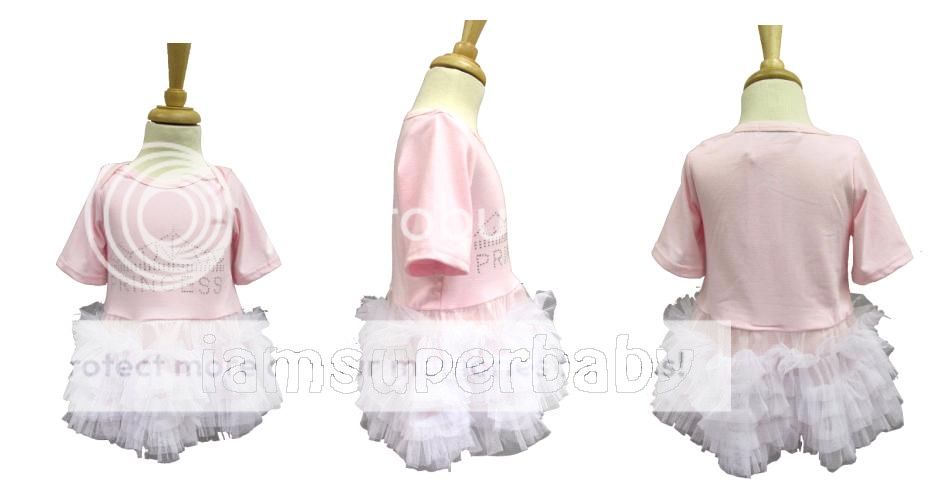 Sweet Baby Girl Pink Princess Bling Rhinestone Party Frilly Tutu Dress 9 27Month