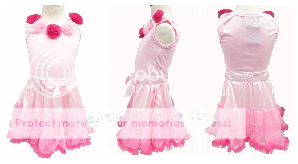 6M 3yrs Sweet Pretty Baby Girl Dress Up Pettiskirt Tutu Vest Ruffle Set