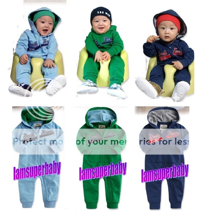 ★special Deal Baby Boy Sporty Hoodies Hip Hop Style Zip Up Tracksuit Romper 0 6M
