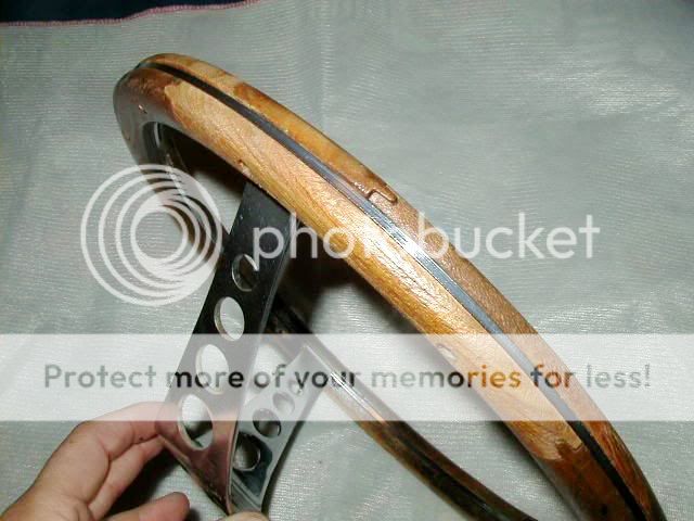 VINTAGE SUPERIOR WOOD STEERING WHEEL the 500   UNIVERSAL FIT  