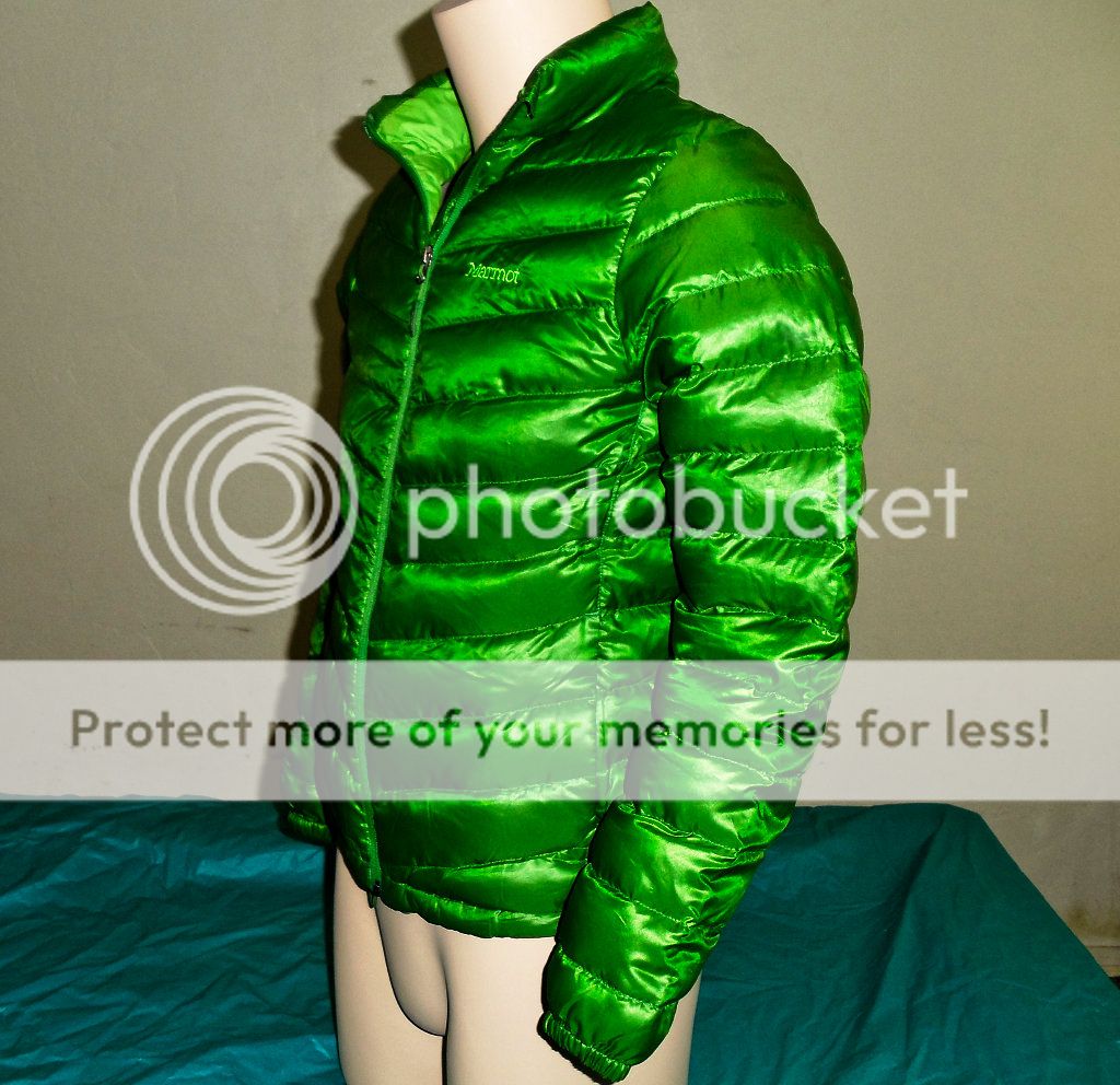Marmot Womens Medium Lime Green Down 800 Fill Puffer Coat Jacket 
