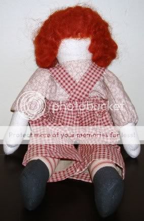 Vintage RAGGEDY ANN Plush DOLL Old Style + Clothes  