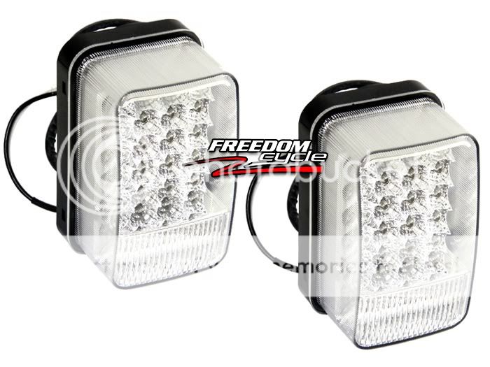 New LED Taillight Kit for 2004 2011 Yamaha Rhino Clear Tail Lights