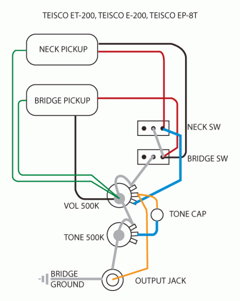 1964 Teisco ET-200 - OffsetGuitars.com teisco wiring diagrams 