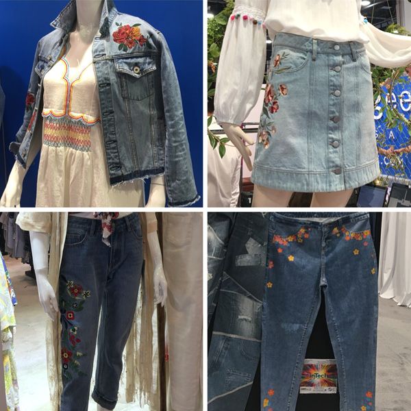 2018 embroidered denim fashion trend