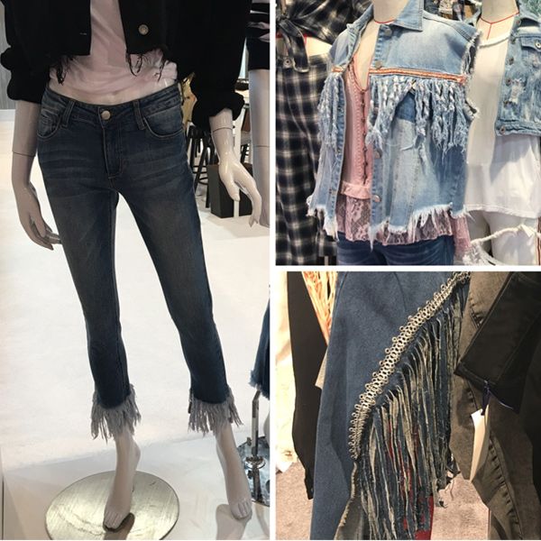 2018 fringe denim fashion trend