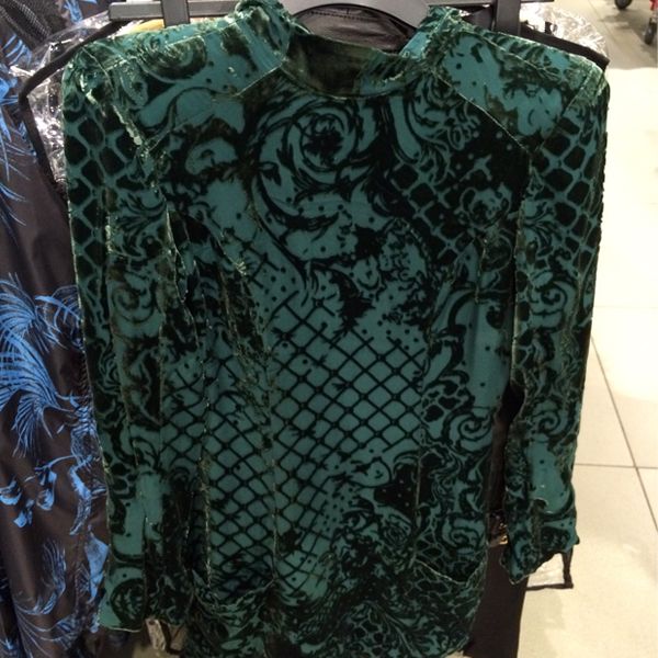 Balmain for H&M green blouse