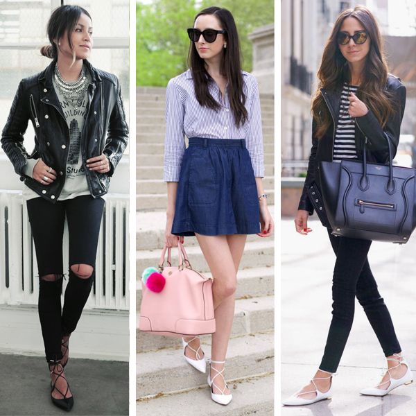 Bloggers Wearing Lace Up Ballet Flats, Aquazurra Christy lace up flats