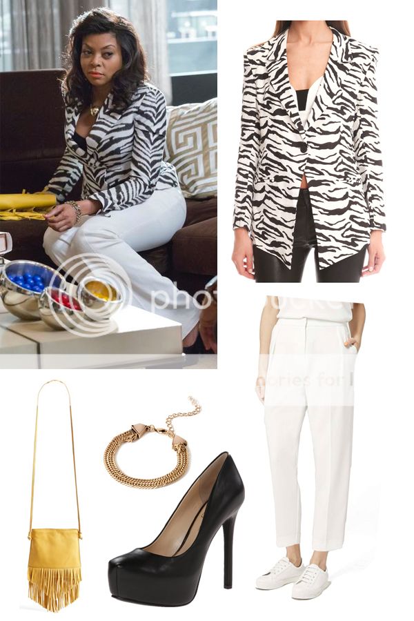 Cookie Lyon Empire Zebra Blazer White Pants look for less