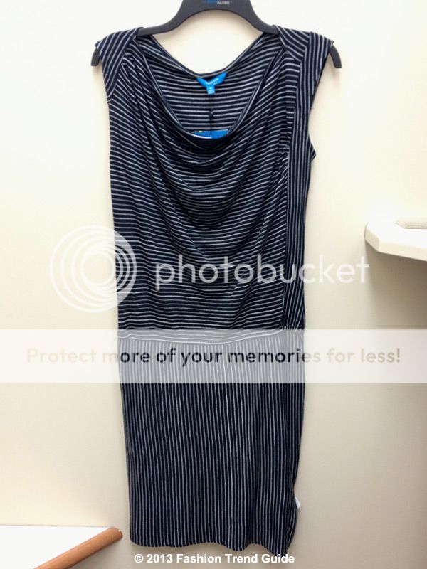 Derek Lam Kohl's DesigNation black striped drop waist dress