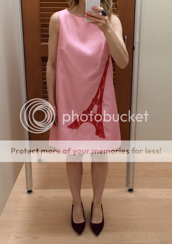 Elle for Kohls Pink Eiffel Tower Shift Dress