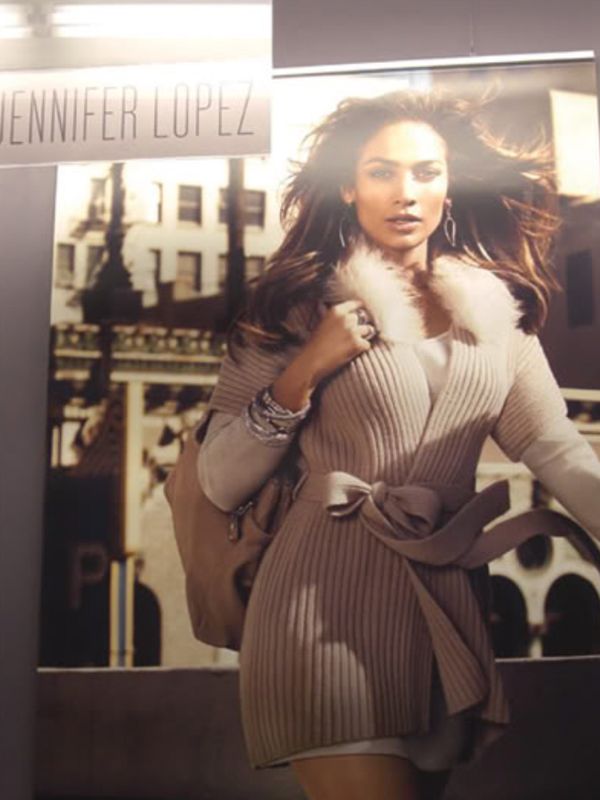 JLO collection Kohl's signage