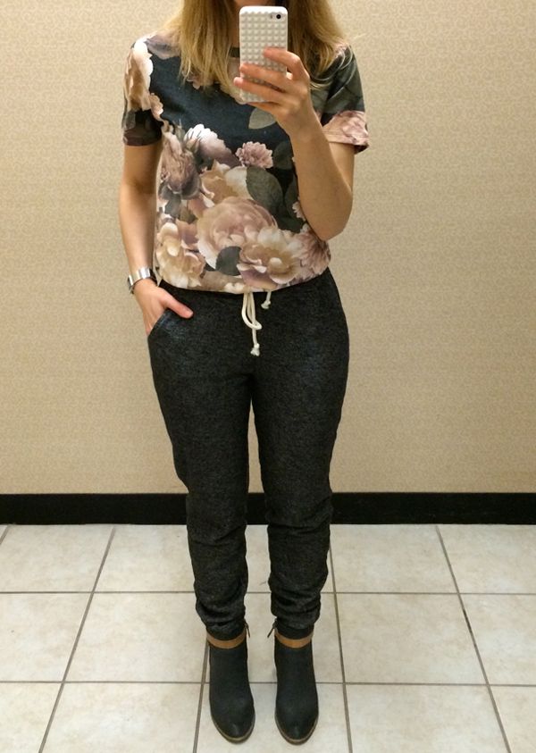 Joe Fresh Floral Tee with Skinny Jogger Pants