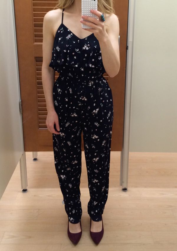 LC Lauren Conrad Kohl's Floral Jumpsuit