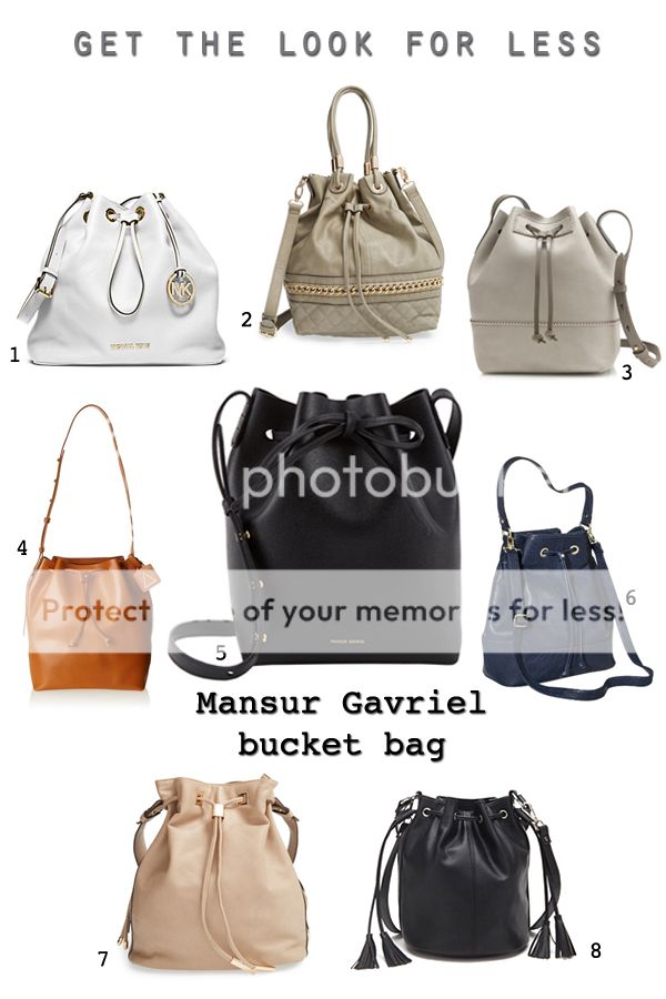 Mansur Gavriel bucket bag look alikes, get the look for less, Mansur Gavriel bucket bag pre order