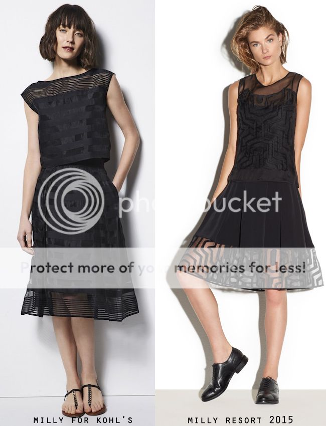 Milly for Kohls Lookbook Black Skirt Set