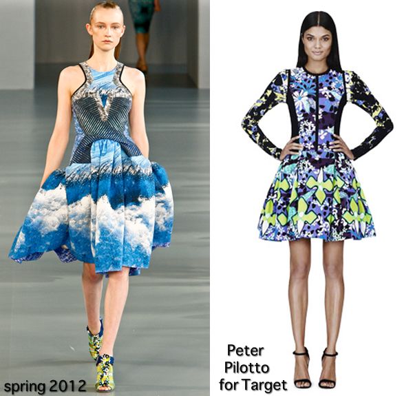 Peter Pilotto flared dresses