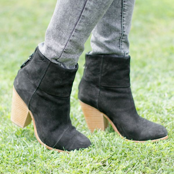 black suede Rag & Bone Newbury boots