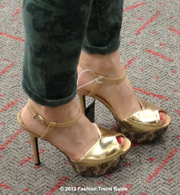 Sam & Libby for Target gold Margot heels