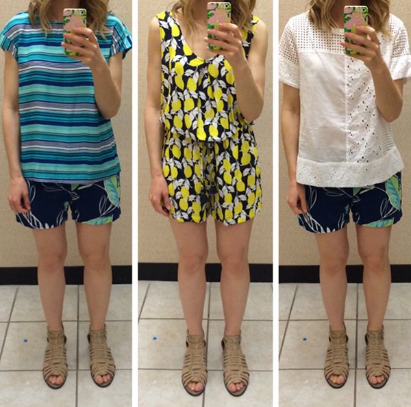 Stylus JCPenney Spring 2015 lemon print romper and shorts