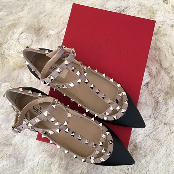 Valentino Rockstud Strappy Ballet Flats, Valentino Rockstud look for less