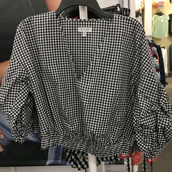 gingham blouse trend 2017