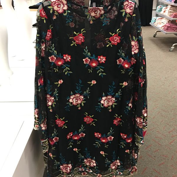 xhilaration embroidered floral dress