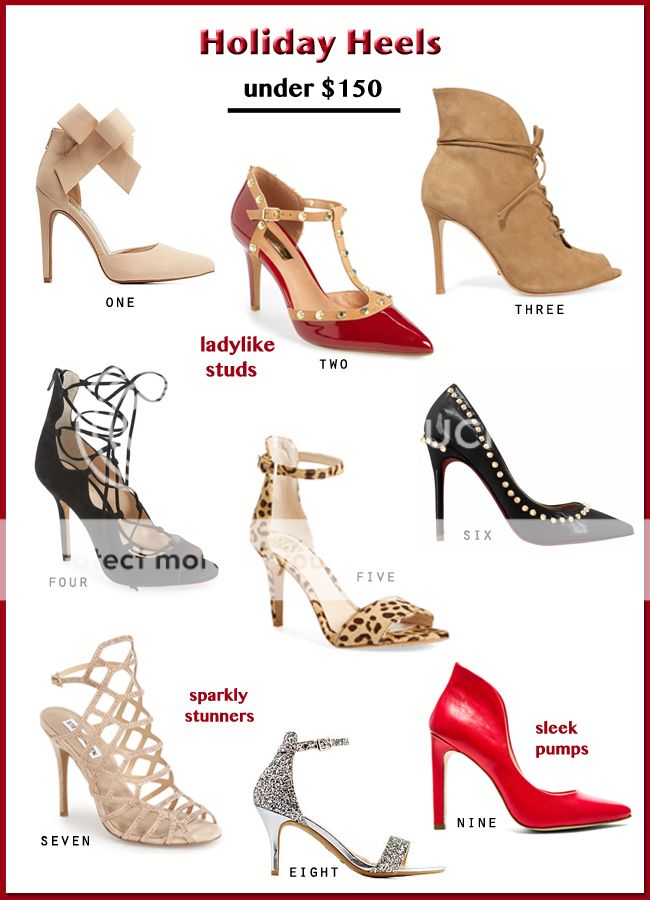 The Key To Chic: Holiday Heels for 2015 under $150