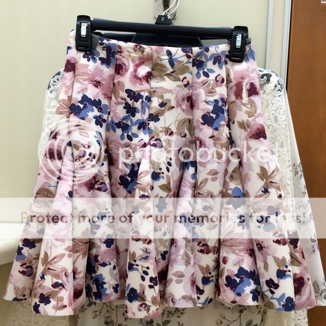 LC Runway Floral Scuba Skirt review