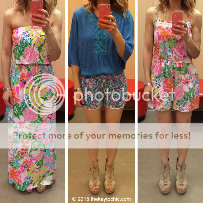 Lilly for Target nosie posey strapless Maxi Dress, girl's my fans challis Shorts, embroidered tunic, girls nosie posey Romper