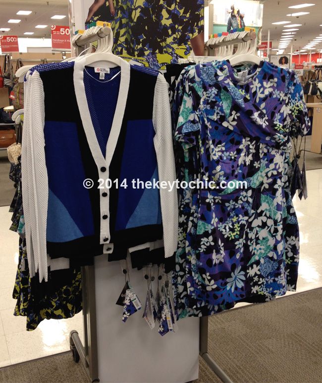 Peter Pilotto for Target blue cardigan and floral dress